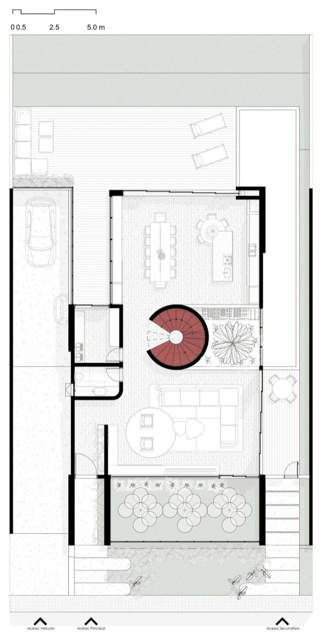 Térreo da Casa Vermelha